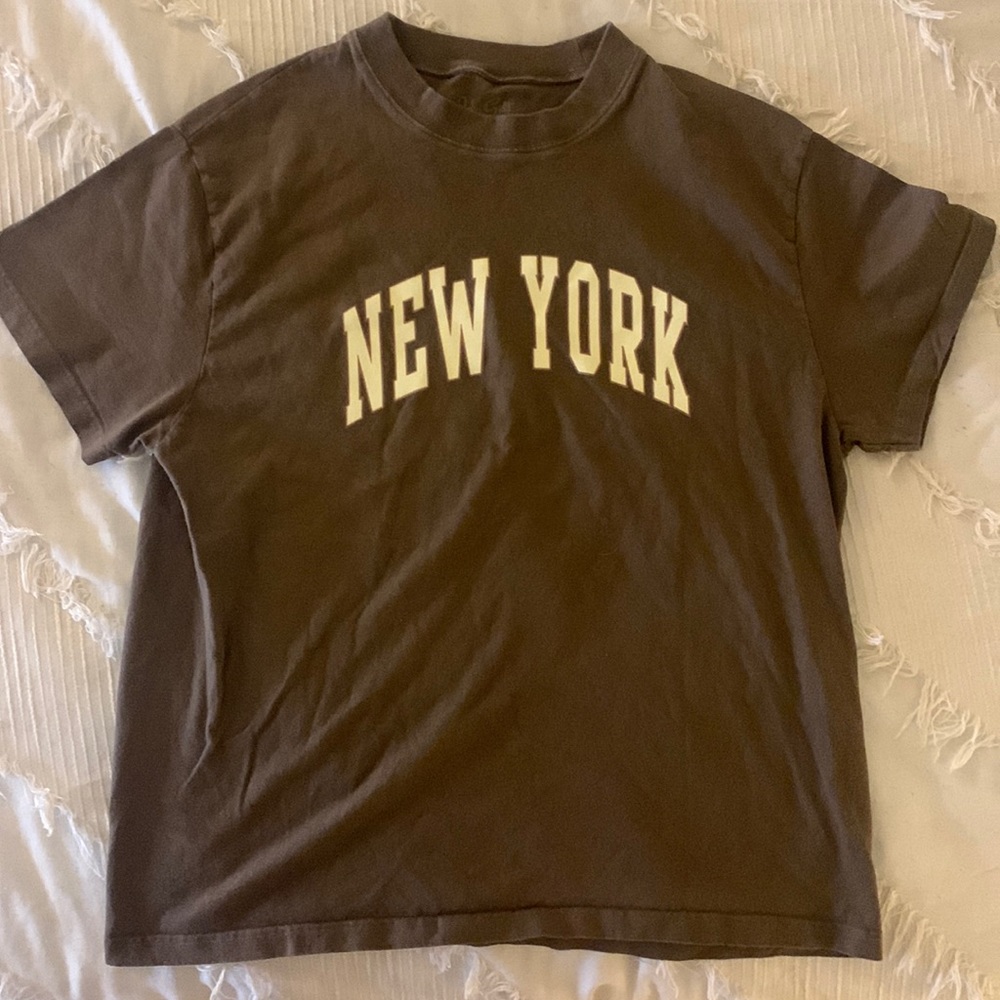 brown New York Brandy Melville t-shirt